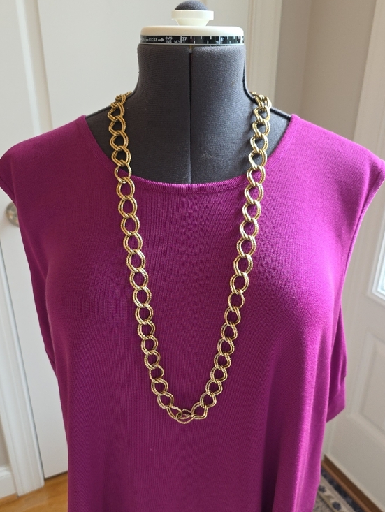 "other" Jewelry - Vintage Gold Tone Double Link Long Necklace